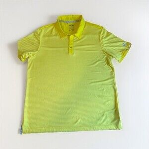 Adidas Golf Climachill Polo Mens XL Yellow Performance Cooling Shirt